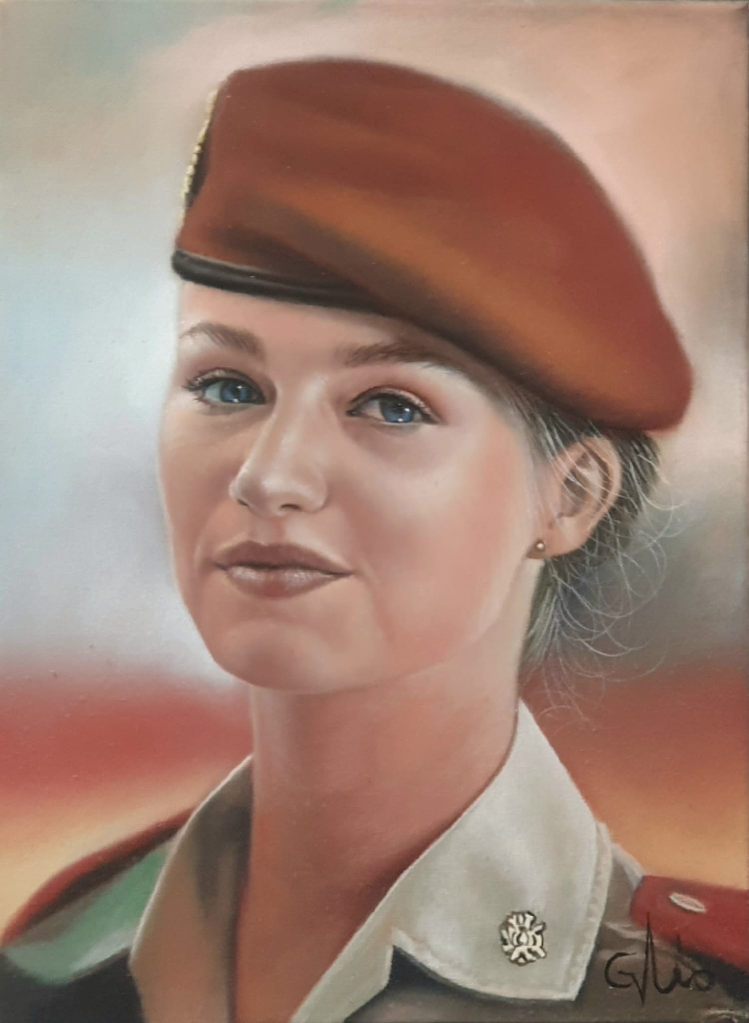 retrato pintado a mano "infanta sofía"