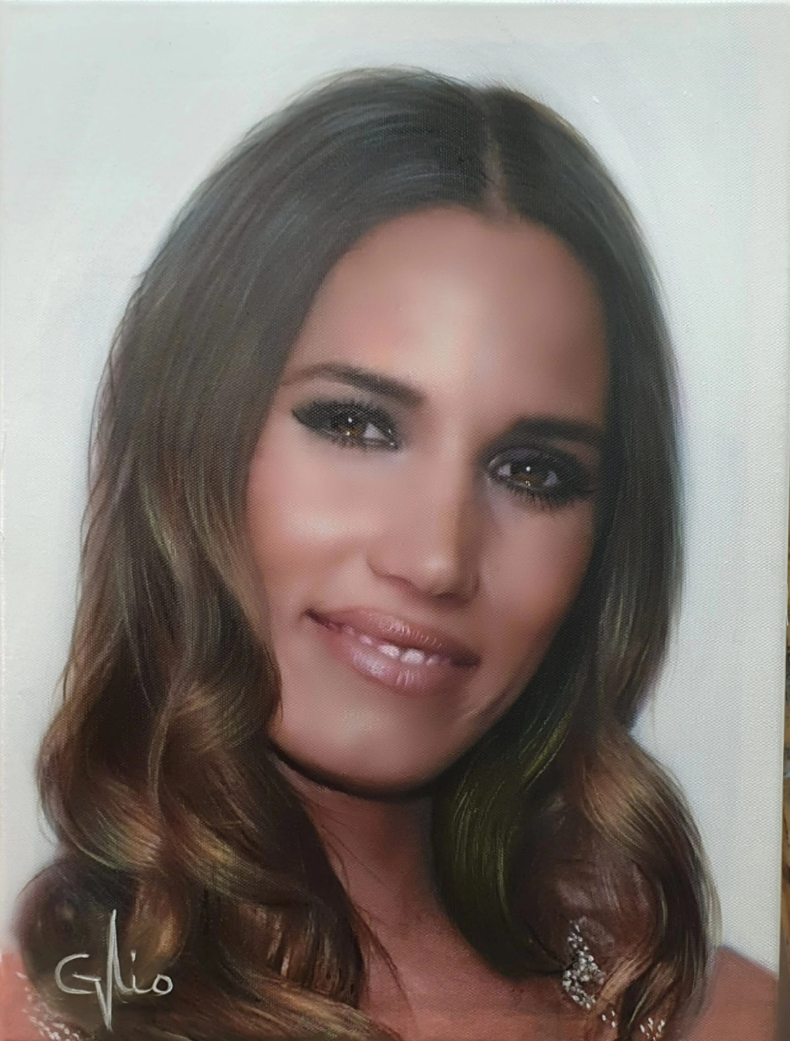 retrato pintado a mano