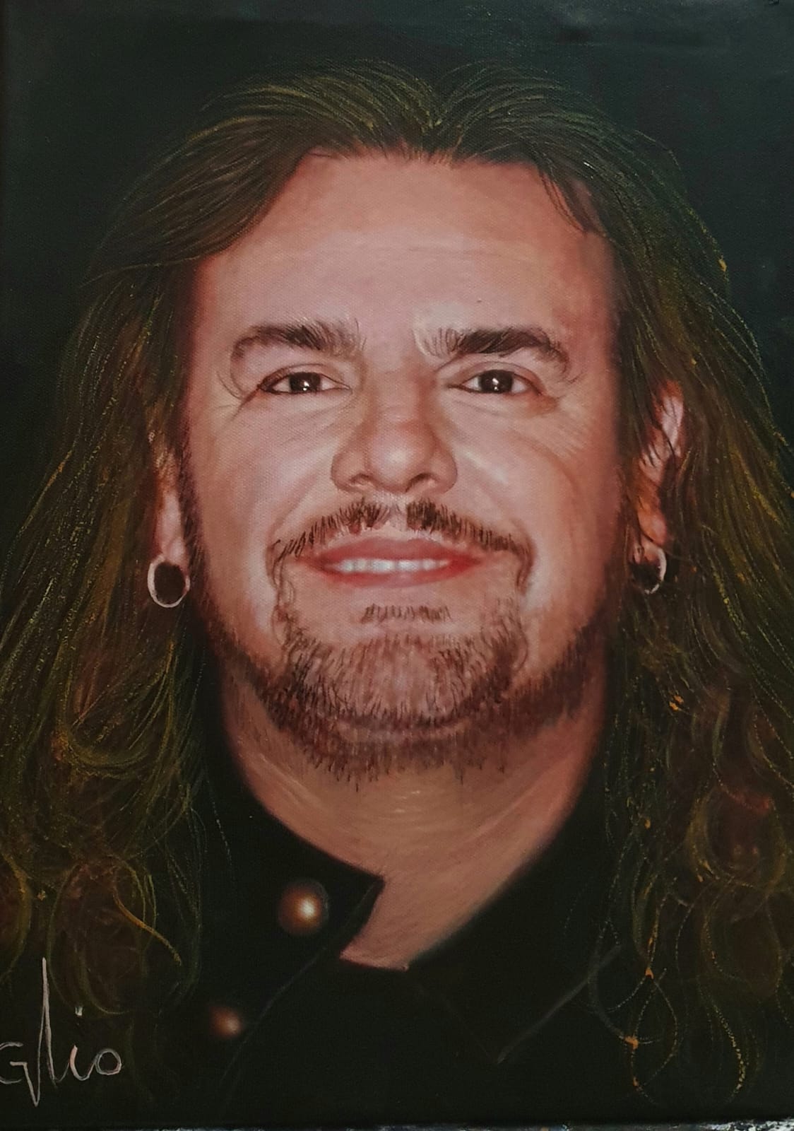 retrato pintado a mano